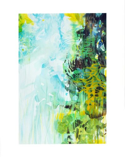 "Le partage des eaux" - Aquarelle sur papier Hahnemühle - 37,7x25,7 cm - 2019 "Le partage des eaux"