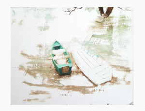 "D'une rive à l'autre"
Acrylique - Papier marouflé sur toile